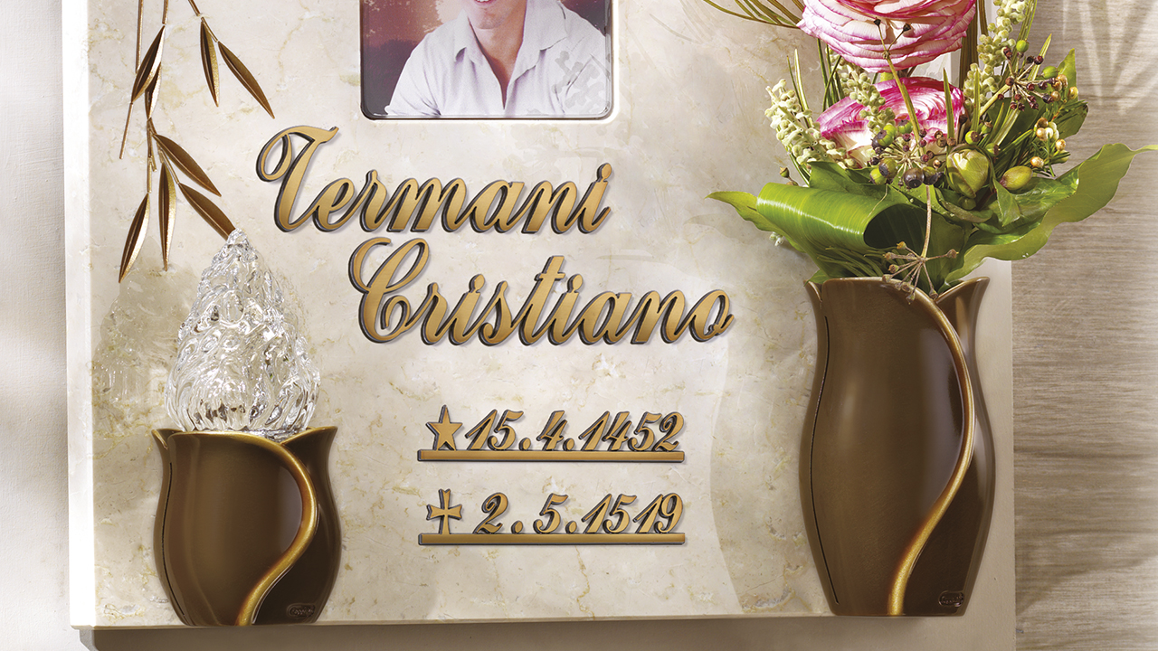 Cinerari Decorati / Fiore Line Marrone